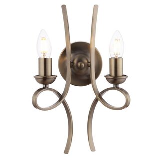 Penn Brushed Brass Double Wall Light
