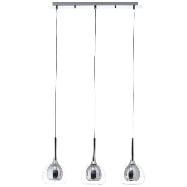 Brilliant Hadan Pendant 3lt Smoke/Chrome