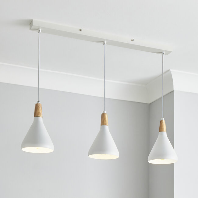 Wulston 3 Light Diner Fitting White