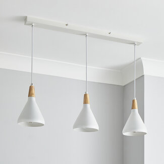 Wulston 3 Light Diner Fitting White