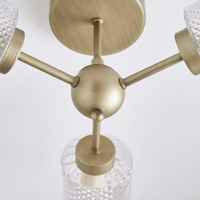 Christie 3 Light Semi Flush Ceiling Fitting