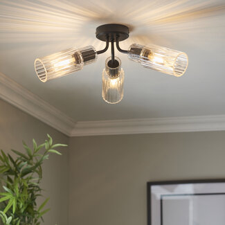 Portland 3 Light Semi Flush