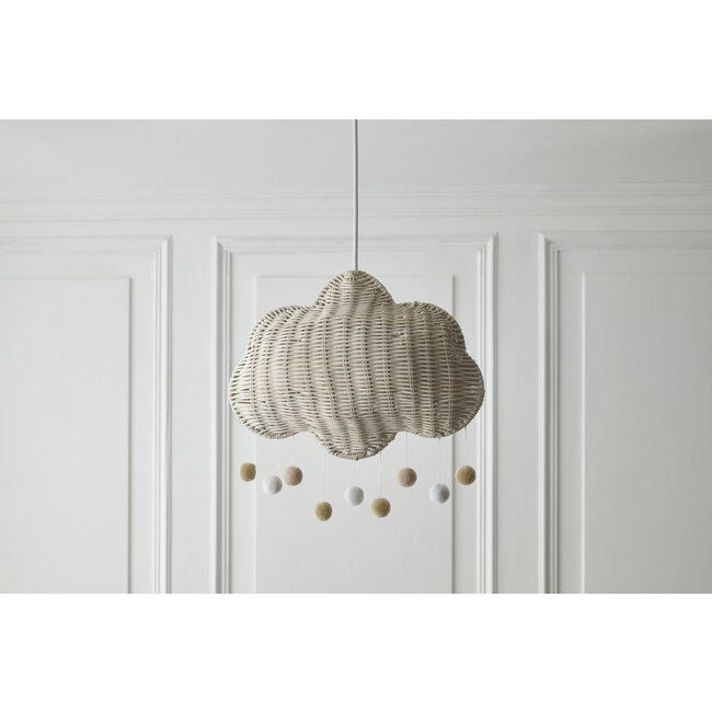 Rattan Cloud 1lt Pendant