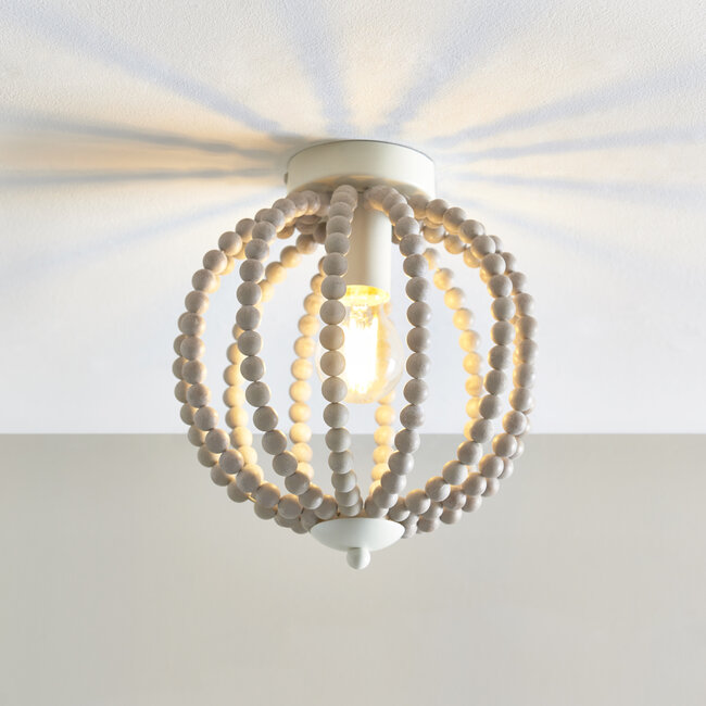 Klaudia Beaded 1 Light Flush Ceiling Fitting
