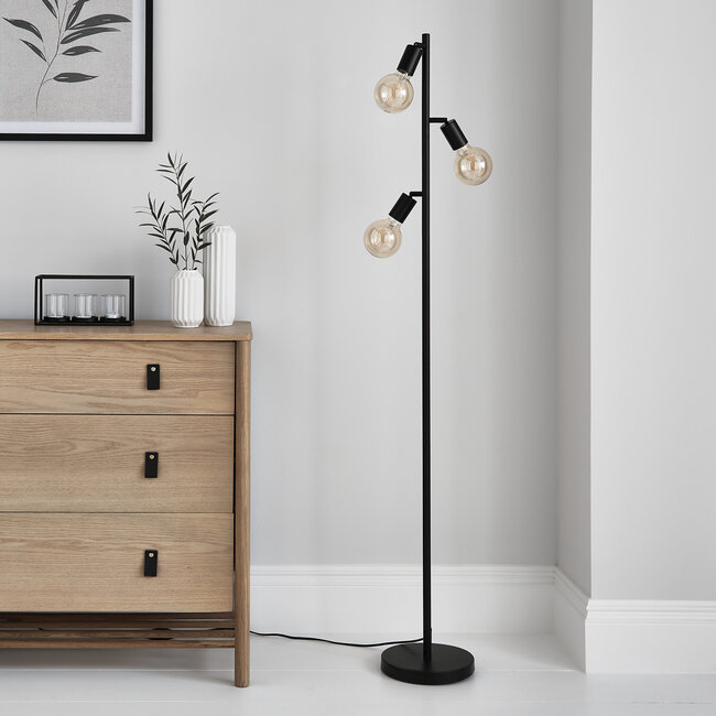 Branch 3lt Floor Lamp Black
