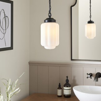 Rene 1lt Pendant IP44 Matt Black