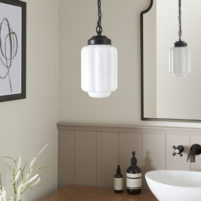 Rene 1lt Pendant IP44 Matt Black