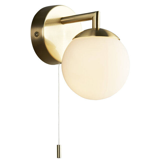 Milo 1lt Wall IP44 Brushed Brass