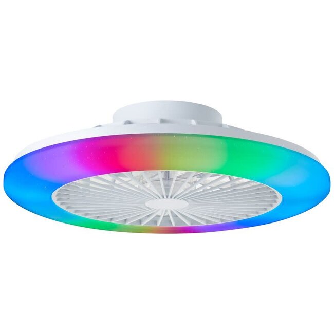 Brilliant Salerno LED Ceiling Fan Light 49CM White RGB CCT