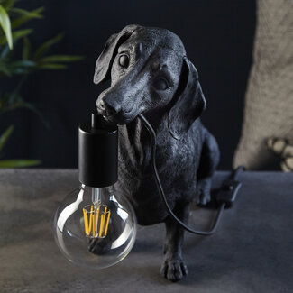 Dachshund Black Table 1lt Light