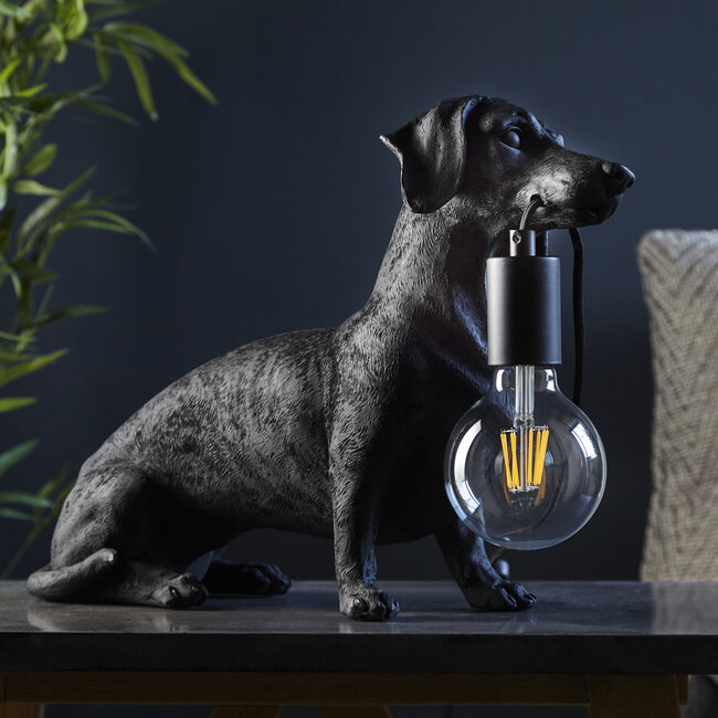 Dachshund Black Table 1lt Light