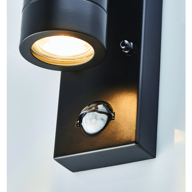 Palin PIR 1lt wall IP44 7W  - matt black