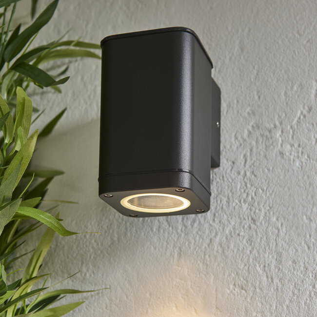 Milton wall IP44 7W  - textured black - Factory Second