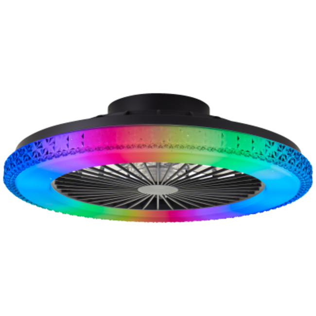 Brilliant Badria 49cm LED RGB CCT Ceiling Fan Light