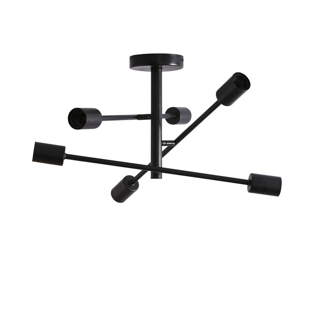 Branch 6 Light Semi Flush Ceiling Fitting Black
