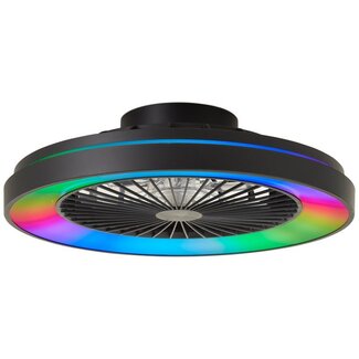 Brilliant Mazzaro LED FAN Light RGBW BLACK 49cm