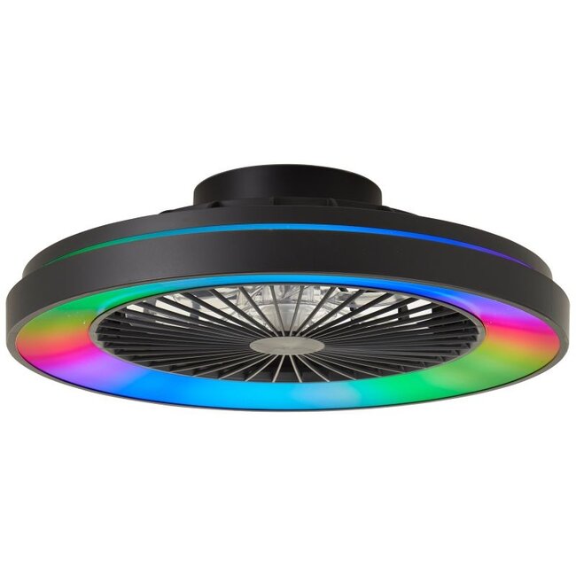 Brilliant Mazzaro LED FAN Light RGBW BLACK 49cm
