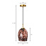 Lilo 1 Light Pendant Ceiling Fitting Amber