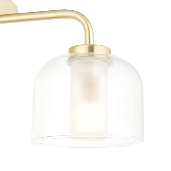 Ava 3lt Semi Flush Satin Gold