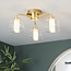 Ava 3lt Semi Flush Satin Gold