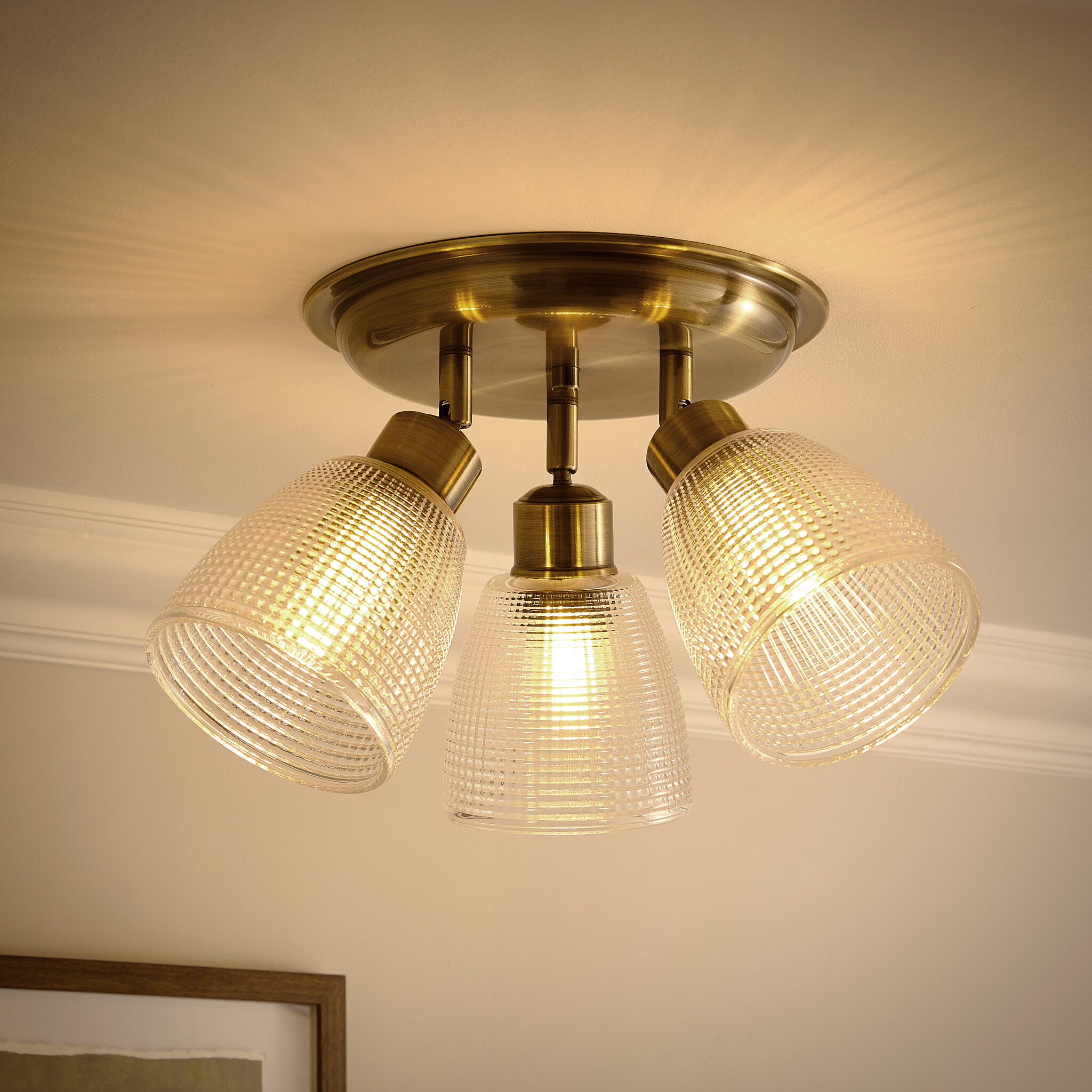 Kibworth 3lr Spotlight Brass The Factory Shop Poole Lighting