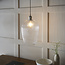 Drop Ribbed Lrg Pendant - B.Nickel