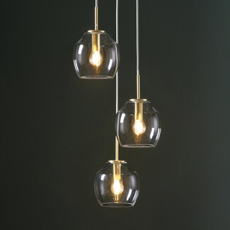 Fabia 3lt Pendant Satin Gold
