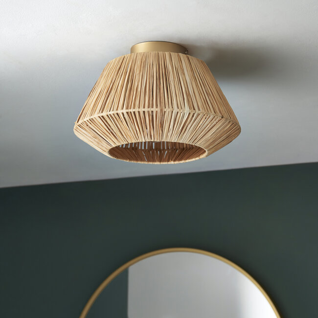 Carmen 1lt Flush Natural Raffia Twine & Satin Gold