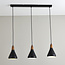 Wulston 3 Light Diner Ceiling Fitting Black