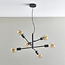 Branch 6 Light Pendant Ceiling Fitting Black