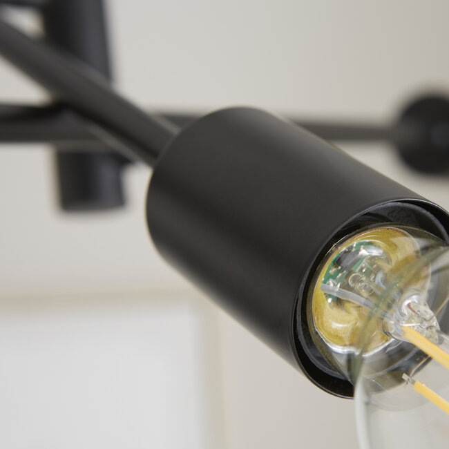 Branch 6 Light Pendant Ceiling Fitting Black