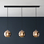 Boli 3lt Linear Pendant - Copper/Black