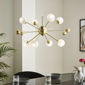 Nova 8 Light Ceiling Fitting Gold