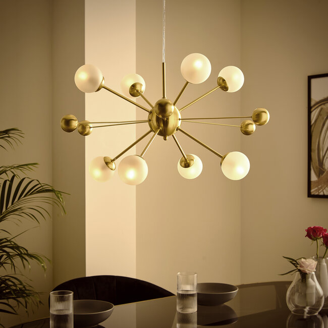 Nova 8 Light Ceiling Fitting Gold