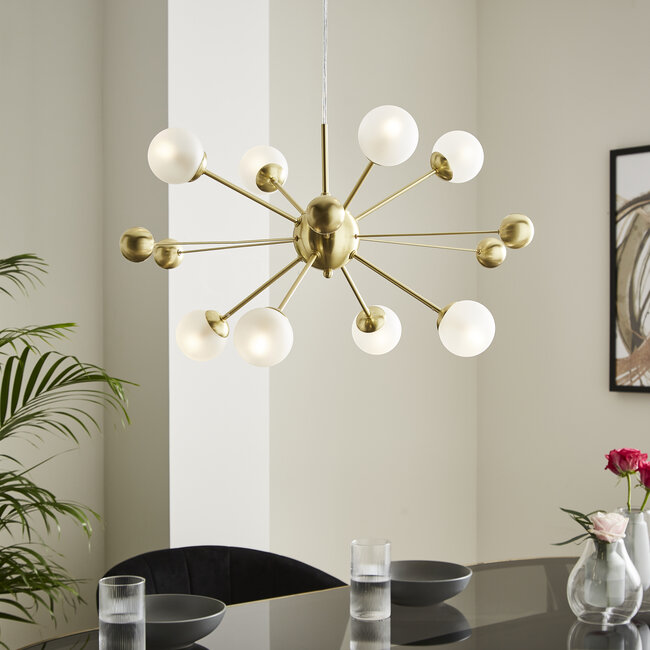 Nova 8 Light Ceiling Fitting Gold