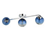 Torbay Bathroom 3 Light Semi Flush Blue
