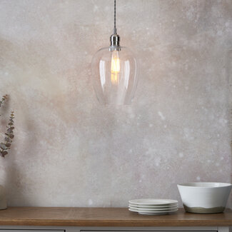 Stourton Clear Pendant  B.Nickel Small