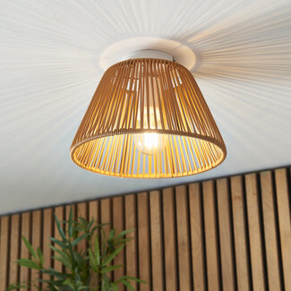Kenia Rattan Outdoor Flush Light