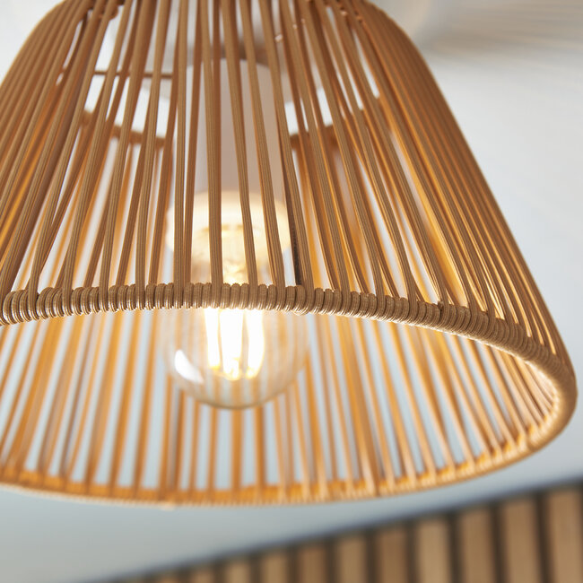 Kenia Rattan Outdoor Flush Light