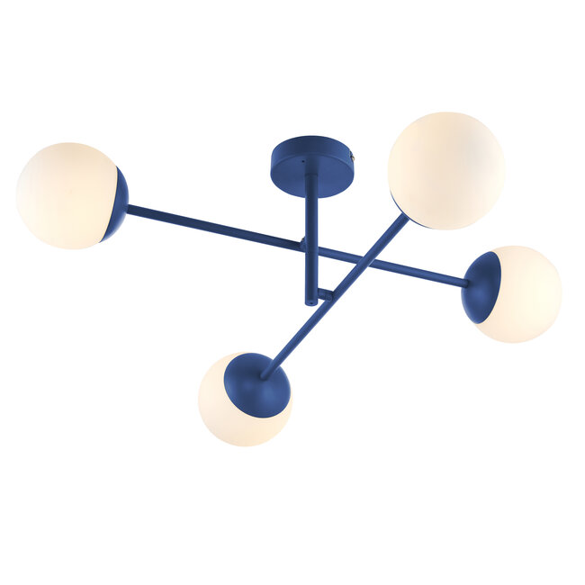 Tosia Bathroom 4 Lt Ceiling Fitting Blue