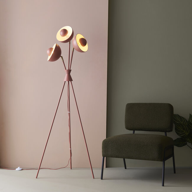 Elements Levi Retro Floor Lamp Clay