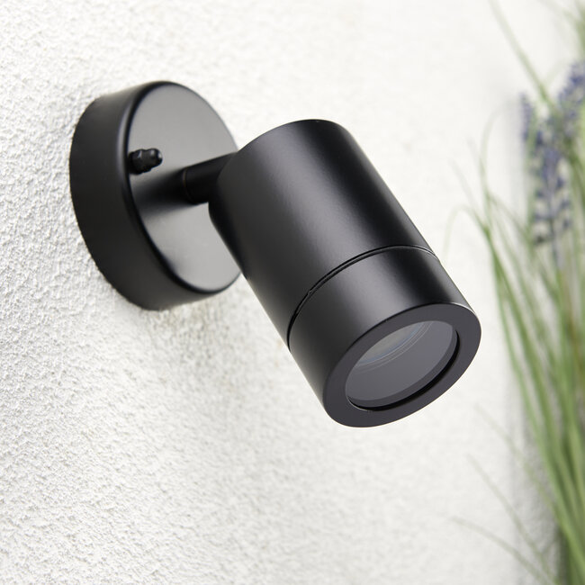 Palin Spot Wall IP44 7W - Matt Black