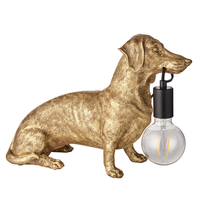 Dachshund Table Vintage Gold 1lt