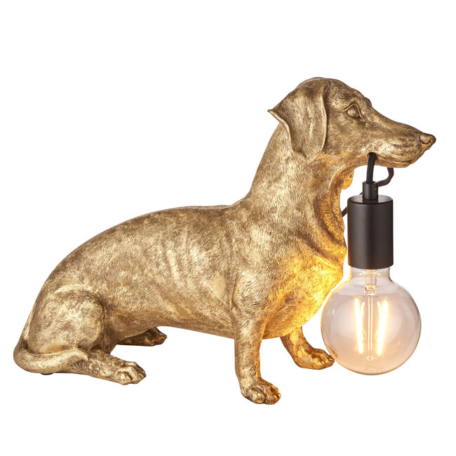 Dachshund Table Vintage Gold 1lt