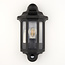 LAP half lantern wall light Black with PIR