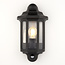 LAP half lantern wall light Black with PIR