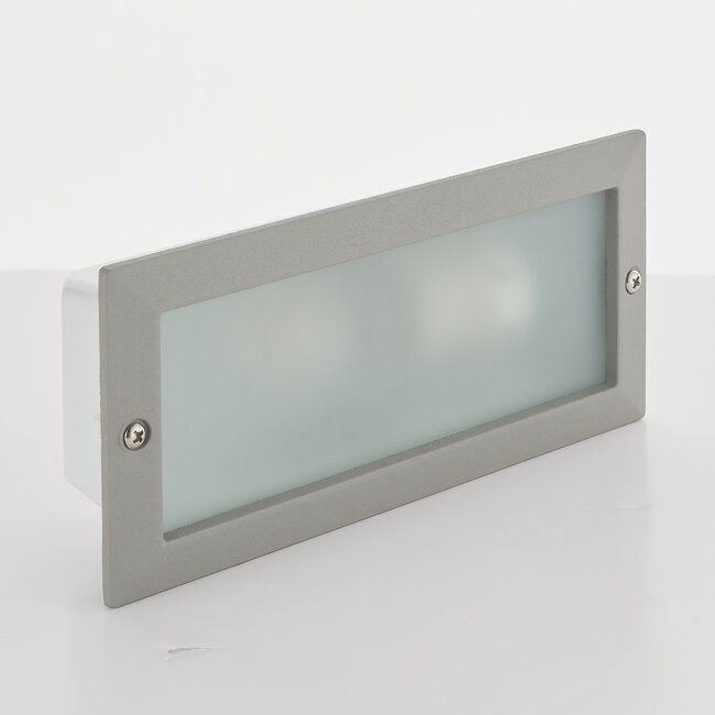 Gecko Brick Light Textured grey paint & frosted glass