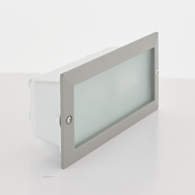 Gecko Brick Light Textured grey paint & frosted glass