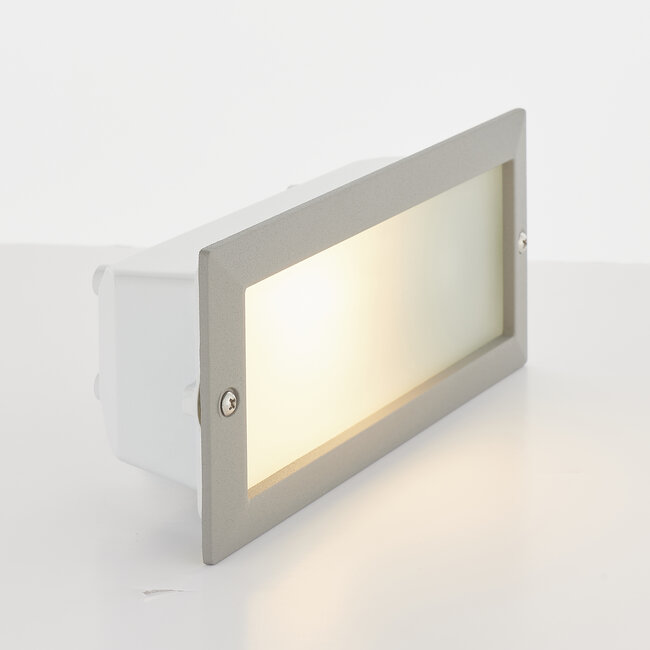 Gecko Brick Light Textured grey paint & frosted glass
