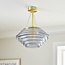 Honey Barell Glass Pendant Soft Blue